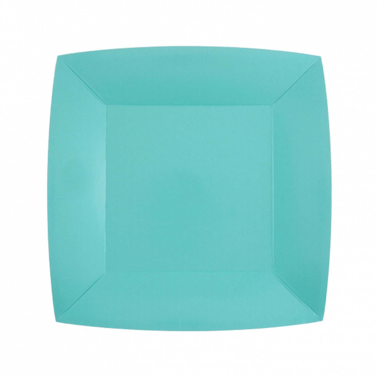 SANTEX Everyday Entertaining Sky Blue Small Square Dessert Party Paper Plates, 7 Inches, 10 Count 3660380071969