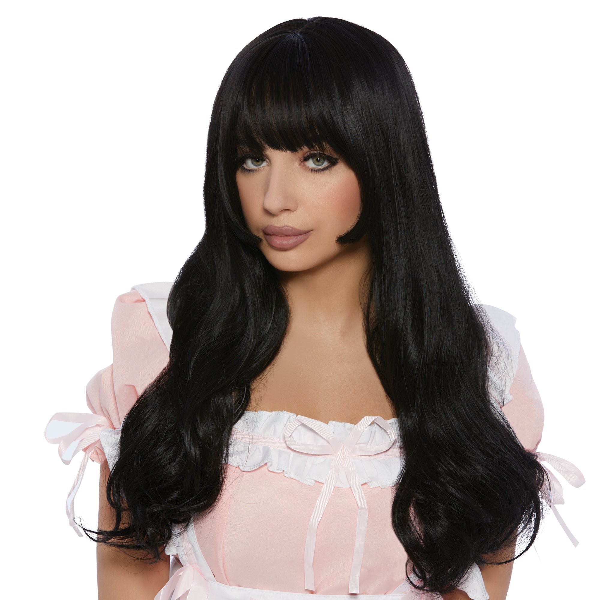 Long black 2024 wavy wig