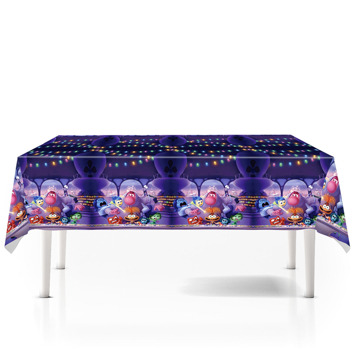 Shaoxing Keqiao Chengyou Textile Co.,Ltd Kids Birthday Inside Out 2 Birthday Rectangular Plastic Table Cover, 1 Count 810120717531