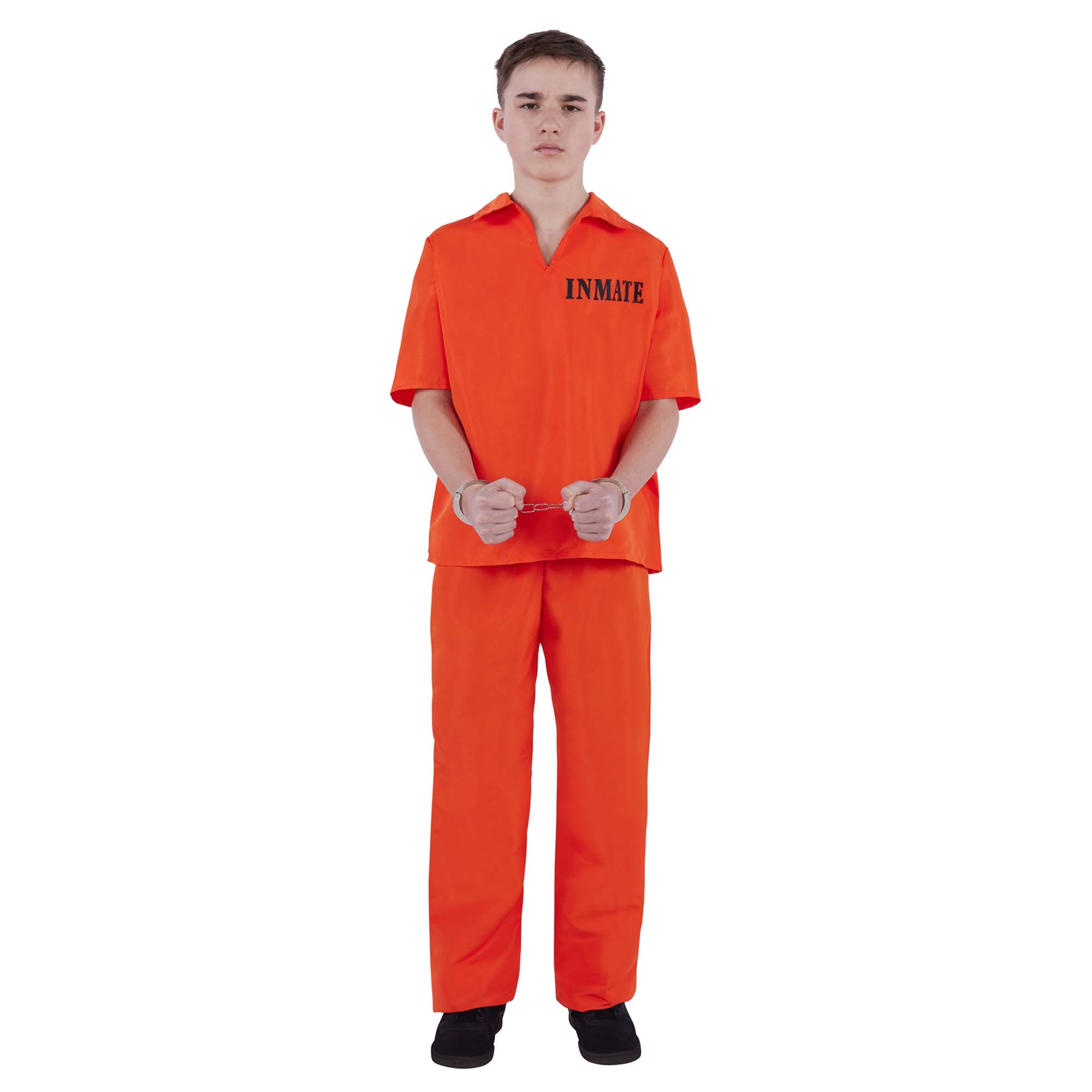 Inmate Costume for Kids, Orange Top and Pants | Party Expert