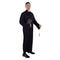 SHENZHEN PARTYGEARS DEVELOPMENT CO. LTD Costumes Priest Costume for Plus Size Adults, Black Cassock with Chaplet 810077658895