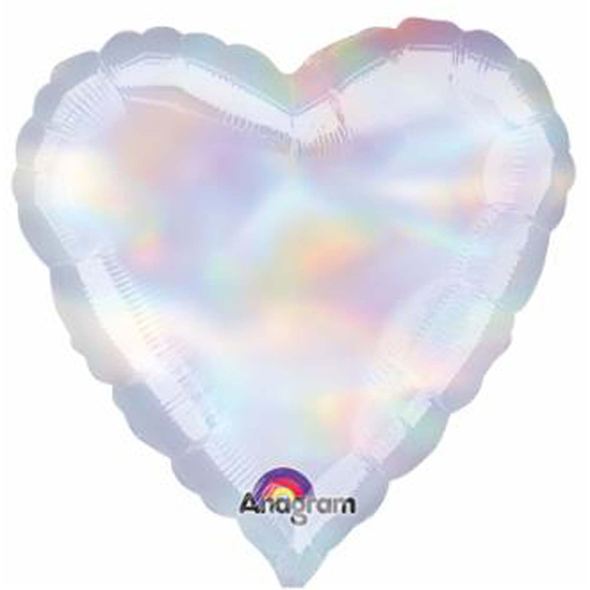 SKS NOVELTY CO LTD Balloons Iridescent Heart Foil Balloon, 18 Inches, 1 Count