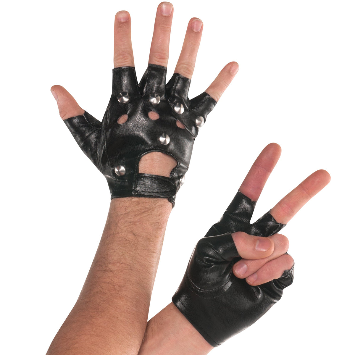 SUIT YOURSELF COSTUME CO. Costume Accessories Studded fingerless gloves for adults 809801716642