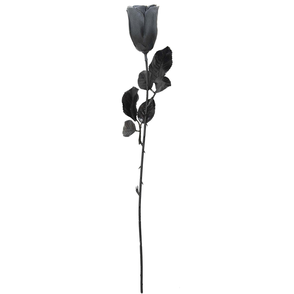 SUNSTAR INDUSTRIES Halloween Grey Rose With Black Stem, 1 Count 762543816516