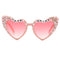 Taizhou Two Circles Trading Co. Ltd. Bridal Shower Pink Team Bride Rhinestone Sunglasses, 1 Count 810120715889