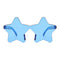 Taizhou Two Circles Trading Co. Ltd. Costume Accessories Blue Star Shaped Sunglasses for Adults 840482501448