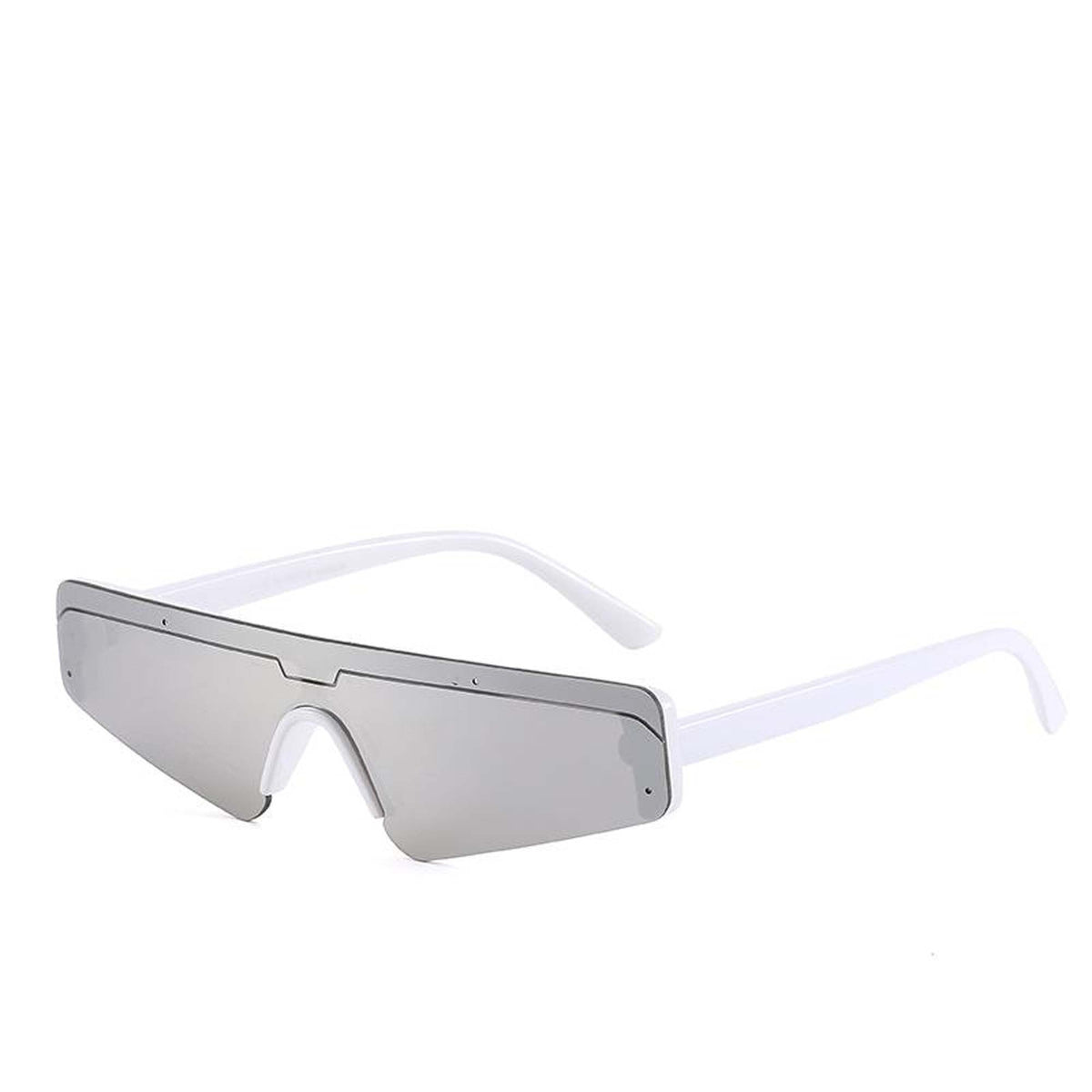 Taizhou Two Circles Trading Co. Ltd. Costume Accessories White Futurist Glasses for Adults