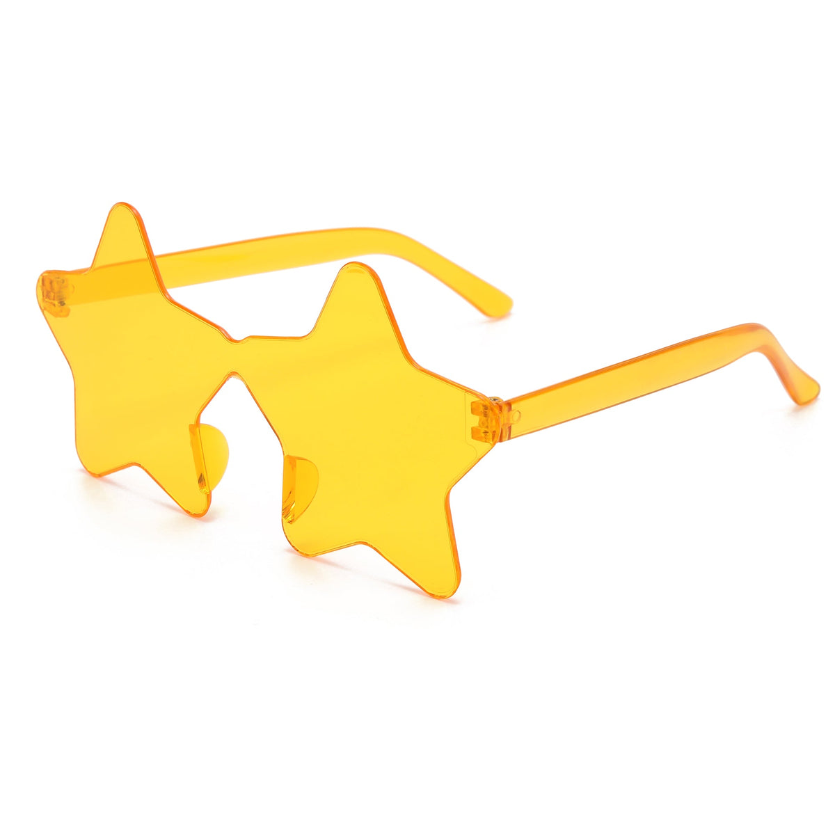 Taizhou Two Circles Trading Co. Ltd. Costume Accessories Yellow Star Shaped Sunglasses for Adults 840482501462