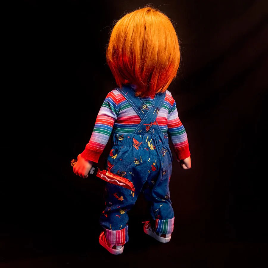Animatronique lumineuse de Chucky Jeu d'enfant, multicolore, 12 po,  décoration intérieure/extérieure activée par le son et la lumière pour  l'Halloween