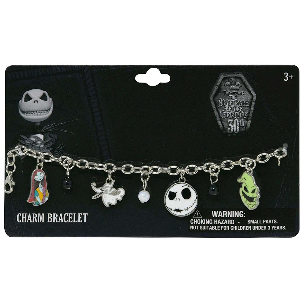 U.P.D. INC Halloween The Nightmare Before Christmas Charm Bracelet, 1 Count 678634519399