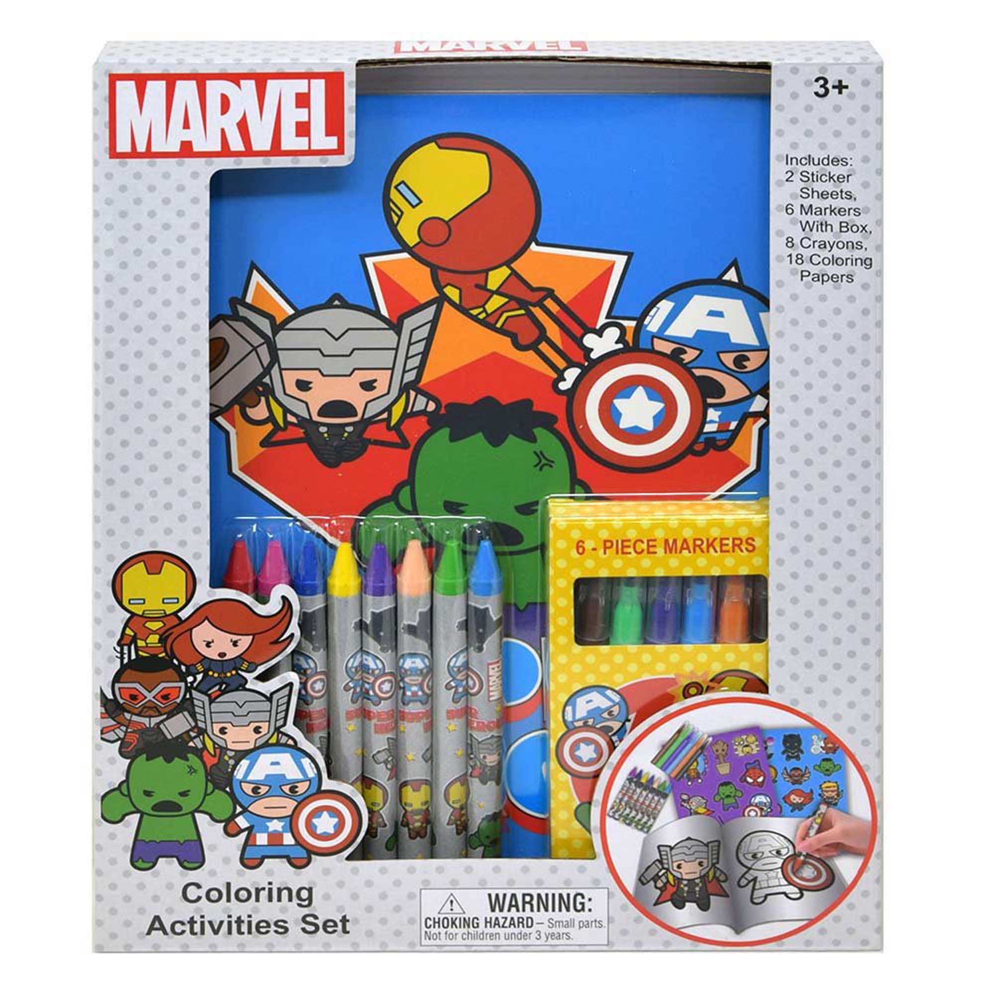 Avengers Kawaii Coloring Set, 1 Count | Party Expert