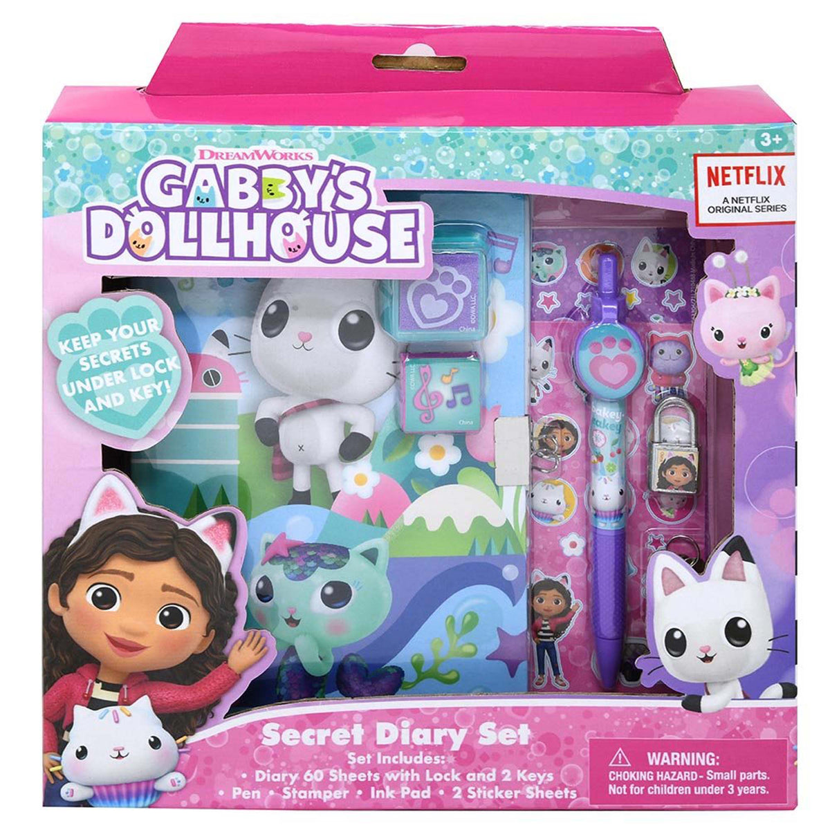 Gabby's Dollhouse Secret Diary Set, 1 Count | Party Expert