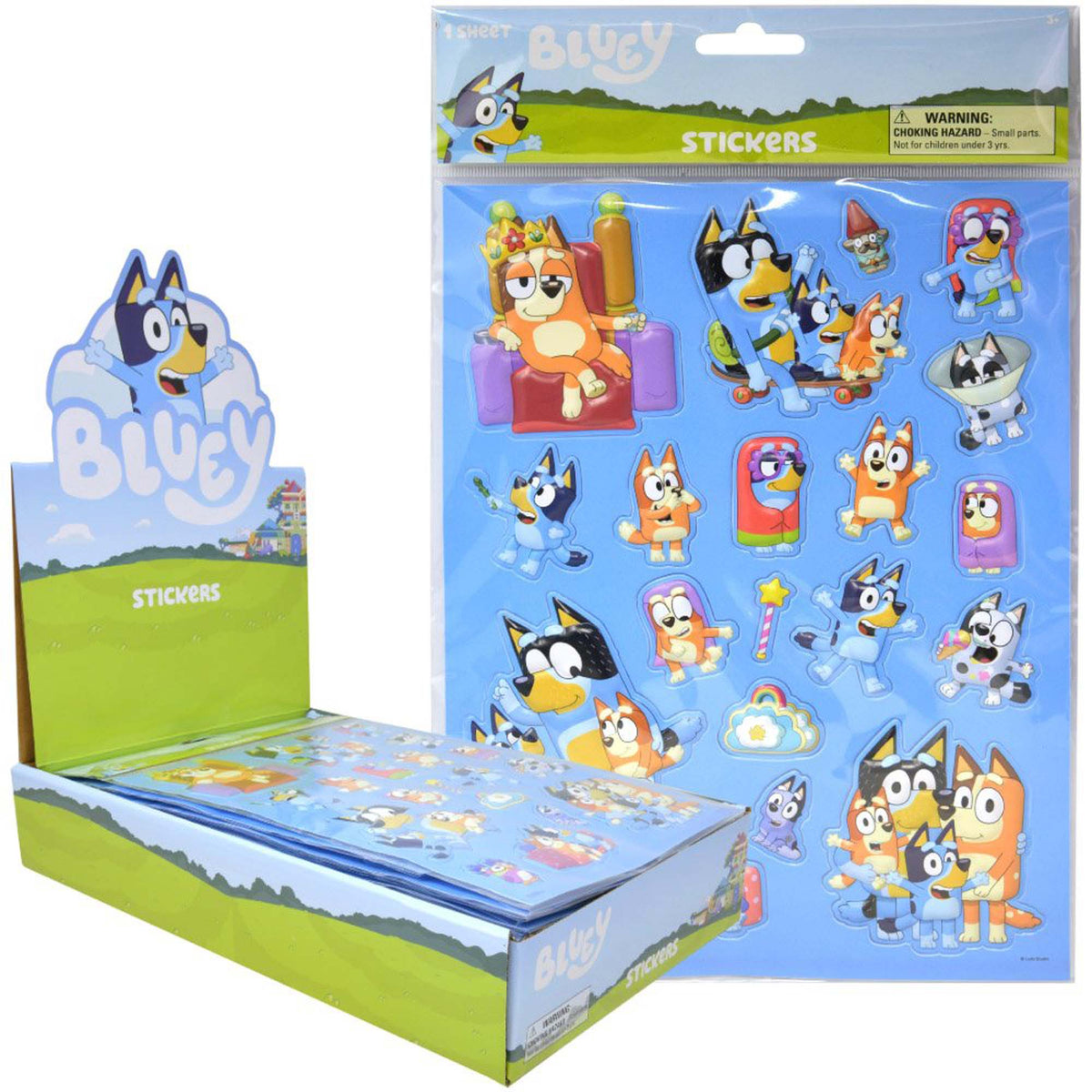 U.P.D. INC Kids Birthday Bluey 3D Stickers, 1 Count 663542511344