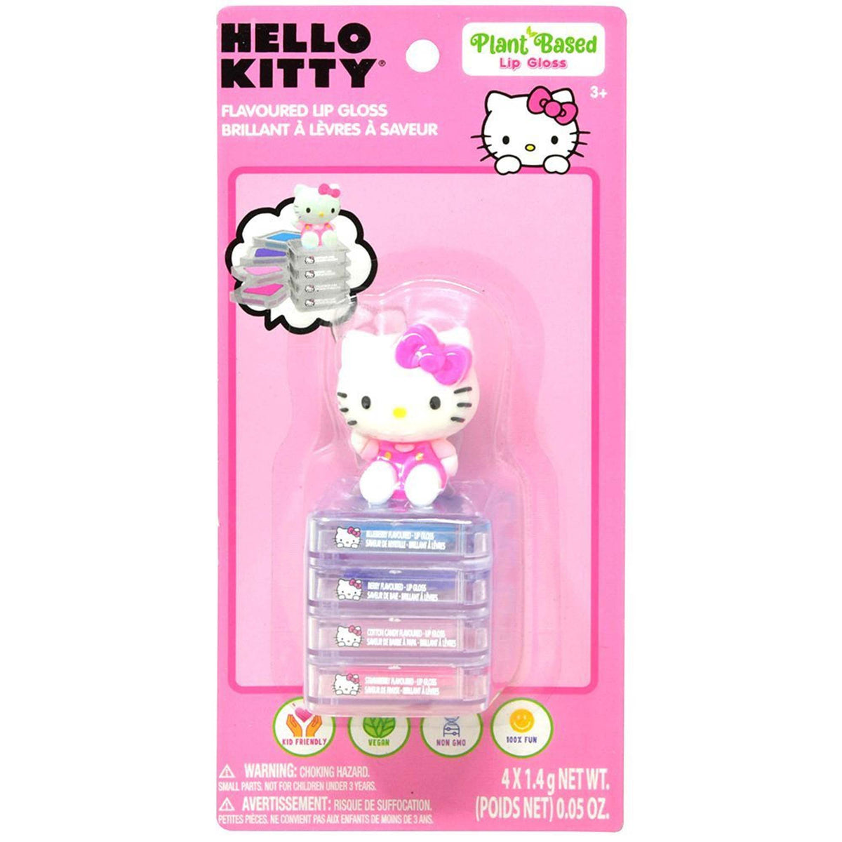 U.P.D. INC Kids Birthday Hello Kitty Lip Gloss, 4 Count