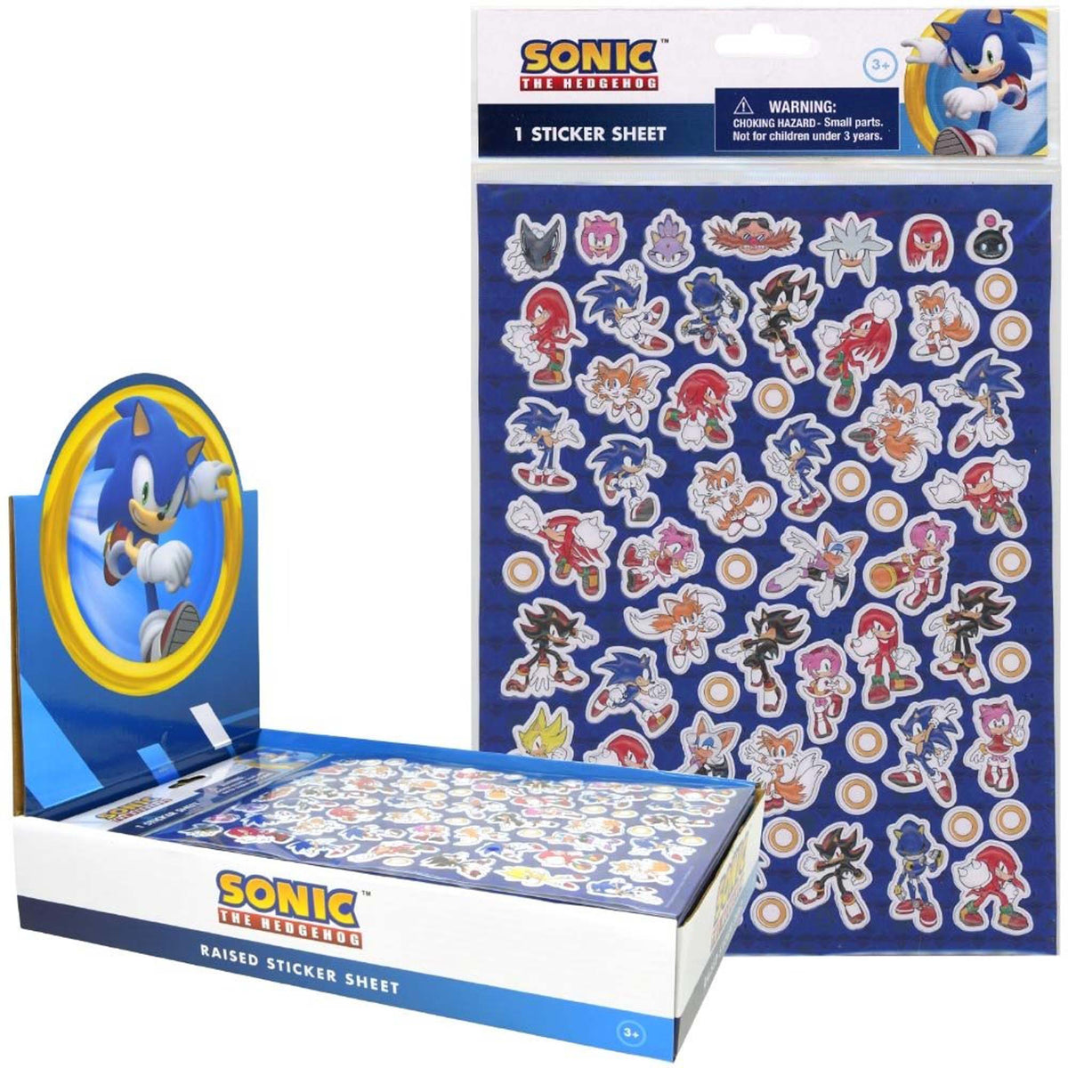 U.P.D. INC Kids Birthday Sonic the Hedgehog Sticker Sheet, 1 count 191537144296