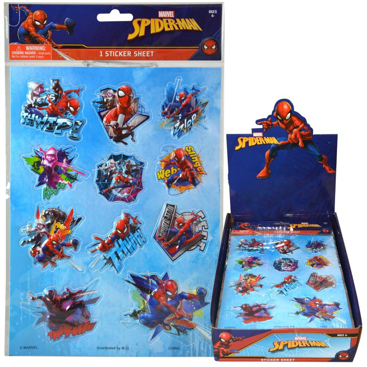 U.P.D. INC Kids Birthday Spider-Man sticker Sheet, 1 count 077764687747