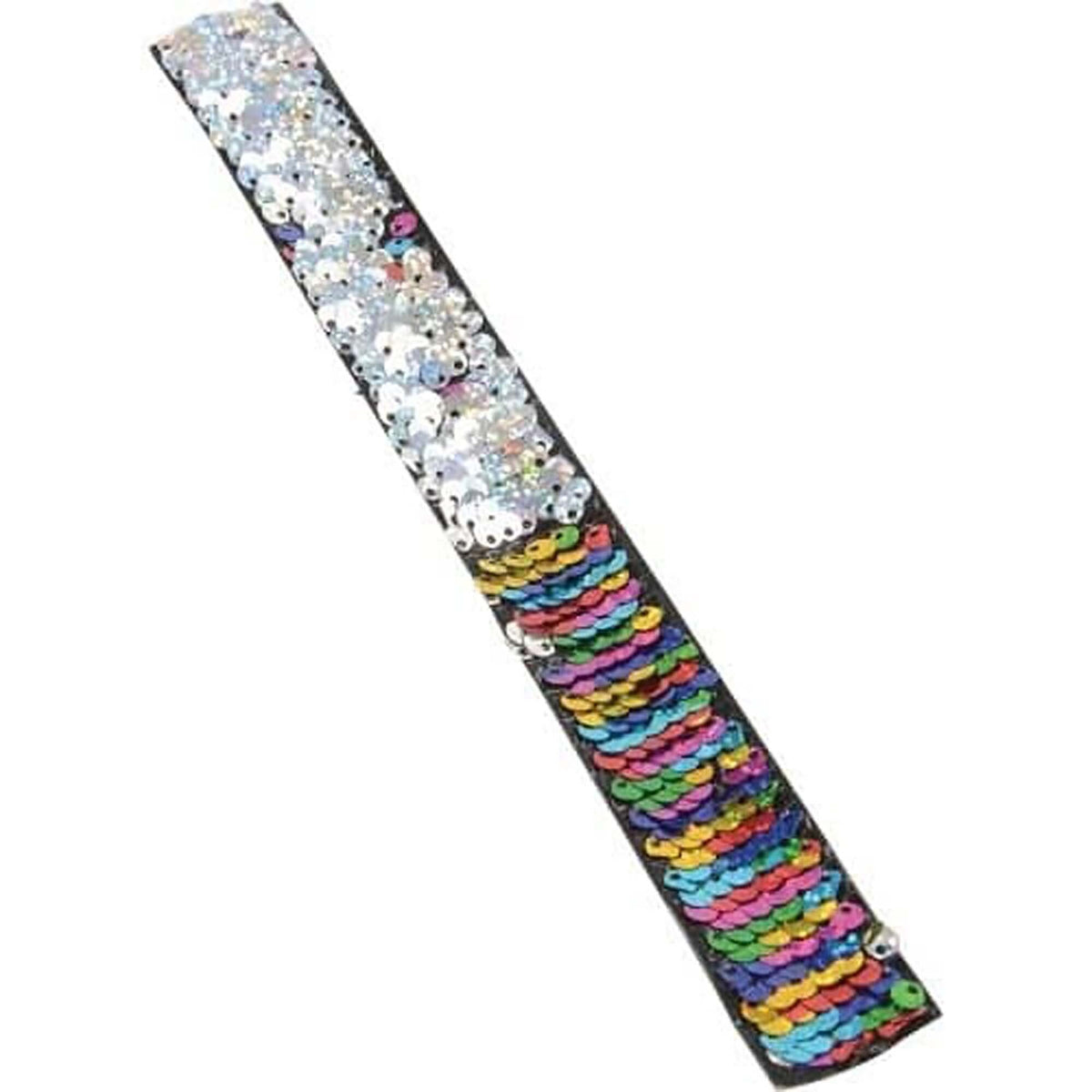 U.S. TOYS impulse buying Rainbow Sequin Slap Bracelet, 1 Count