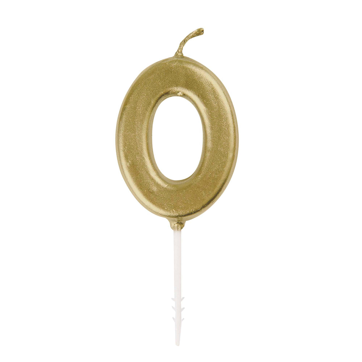 UNIQUE PARTY FAVORS Cake Supplies Gold Mini Number 0 Birthday Candle, 1 Count 011179199501