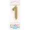 UNIQUE PARTY FAVORS Cake Supplies Gold Mini Number 1 Birthday Candle, 1 Count 011179199518