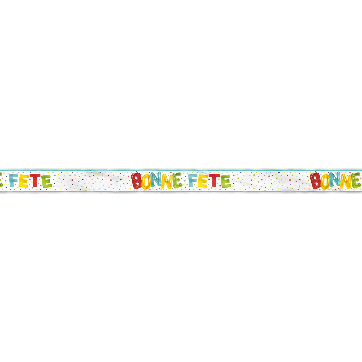 UNIQUE PARTY FAVORS General Birthday Bright "Bonne Fête" Foil Banner, 144 Inches, 1 Count