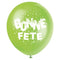 UNIQUE PARTY FAVORS General Birthday Bright Bonne Fête Latex Balloons, 12 Inches, 8 Count