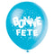 UNIQUE PARTY FAVORS General Birthday Bright Bonne Fête Latex Balloons, 12 Inches, 8 Count