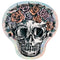 UNIQUE PARTY FAVORS Halloween Iridescent Hauntings Small Skull Shaped Dessert Paper Plates, 7 Inches, 8 Count