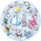 UNIQUE PARTY FAVORS Kids Birthday Alice in Wonderland Birthday Small Round Dessert Paper Plates, 7 Inches, 8 Count