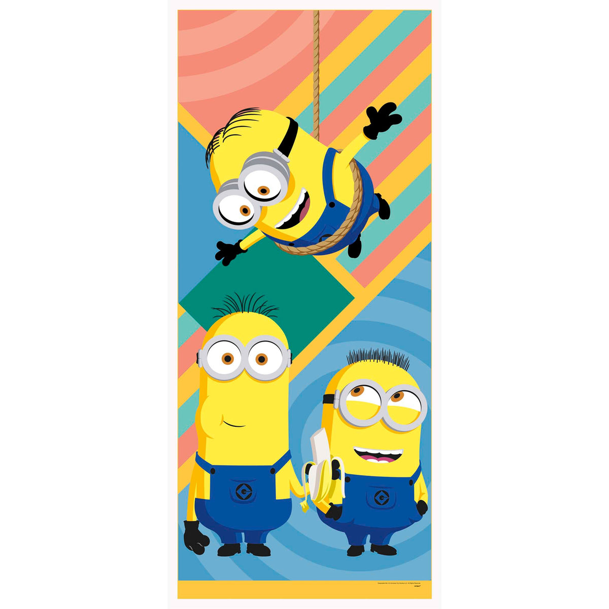 UNIQUE PARTY FAVORS Kids Birthday Despicable Me 4 Door Poster, 27 x 60 Inches, 1 Count