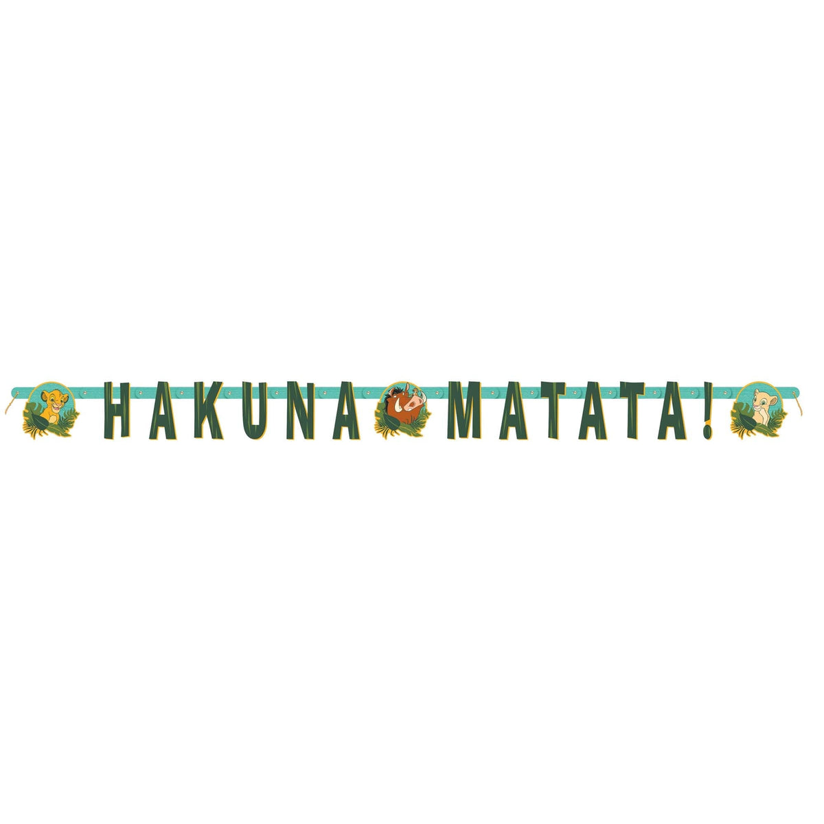 UNIQUE PARTY FAVORS Kids Birthday Disney Lion King Birthday "Hakuna Matata" Jointed Banner, 1 Count