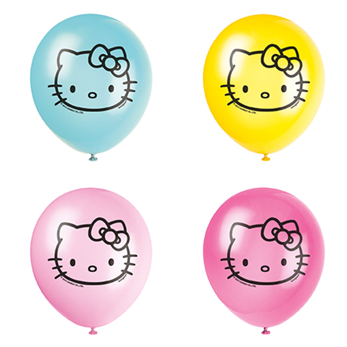 UNIQUE PARTY FAVORS Kids Birthday Hello Kitty and Friends Birthday Latex Balloons, 12 Inches, 8 Count 011179437221