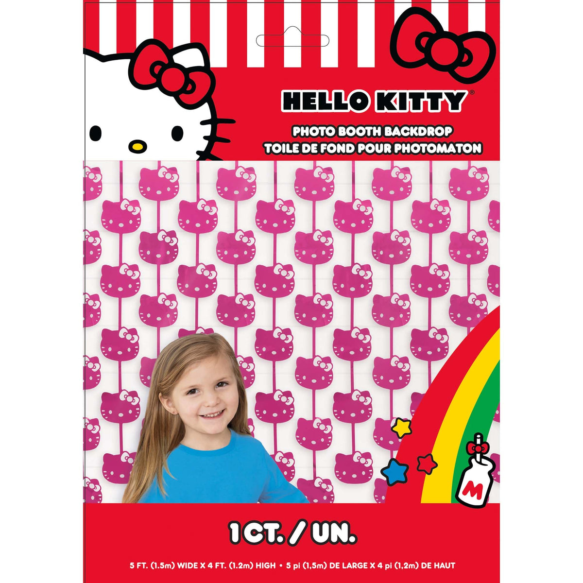 UNIQUE PARTY FAVORS Kids Birthday Hello Kitty and Friends Birthday Scene Setter, 60 x 48 Inches, 1 Count 011179437238