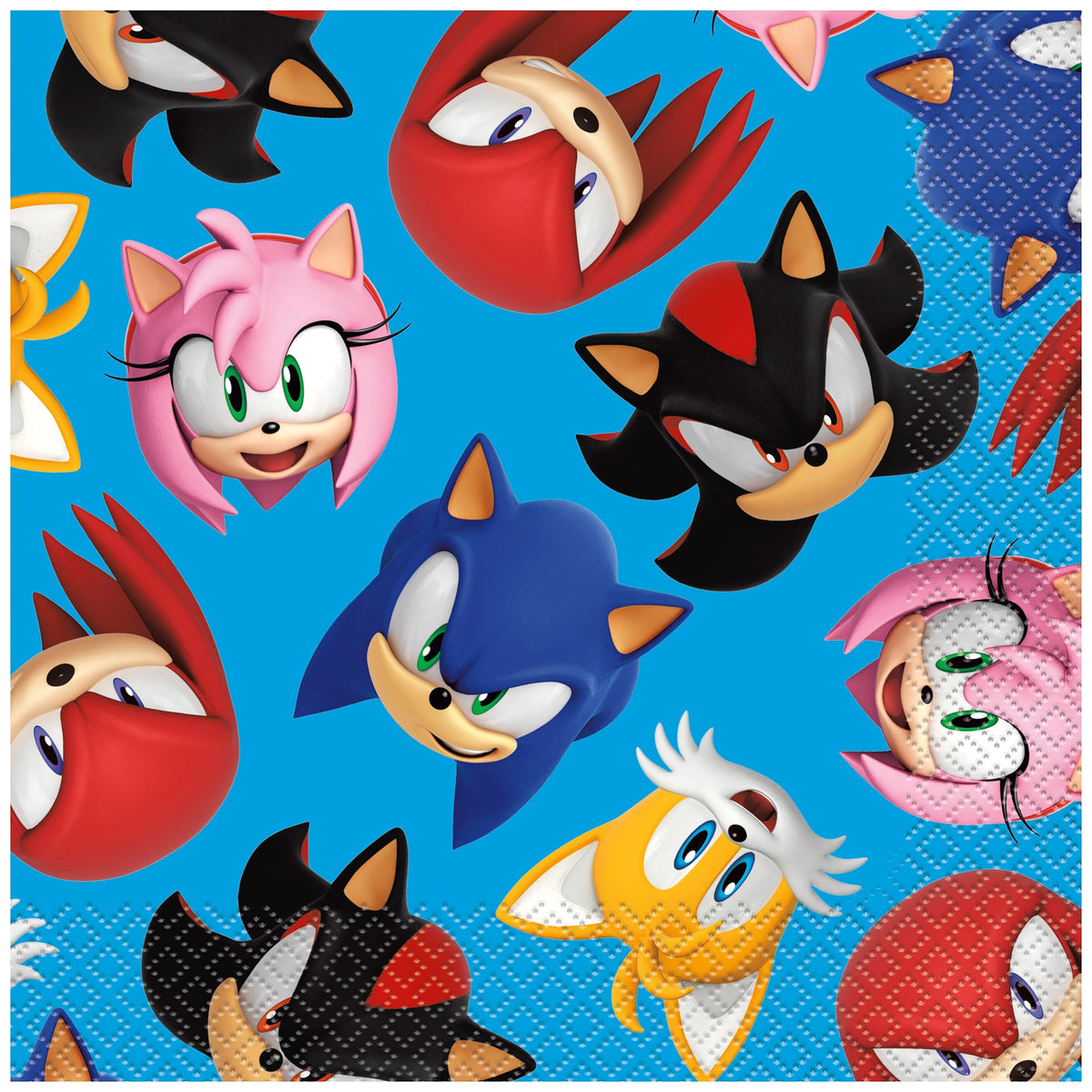 UNIQUE PARTY FAVORS Kids Birthday Sonic the Hedgehog Large Lunch Napkins, 16 Count 011179218073