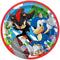 UNIQUE PARTY FAVORS Kids Birthday Sonic the Hedgehog Small Round Dessert Paper Plates, 7 Inches, 8 Count 011179218097