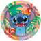 UNIQUE PARTY FAVORS Kids Birthday Stitch Small Round Dessert Paper Plates, Disney, 7 Inches, 8 Count 011179403196