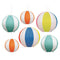 UNIQUE PARTY FAVORS Summer Summer Fun Beach Ball Paper Lanterns Decoration Kit, 6 Count 011179133598