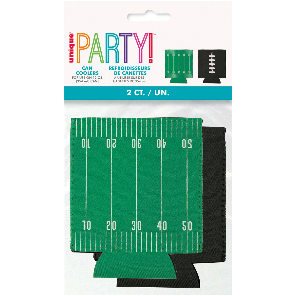 UNIQUE PARTY FAVORS Superbowl NFL Super Bowl Party Can Coolers, 2 Count