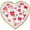 UNIQUE PARTY FAVORS Valentine's Day R & P Valentine's Day Large Heart Shaped Lunch Paper Plates, 9 Inches, 8 Count 011179987849