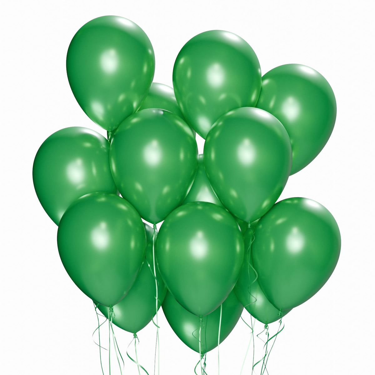 WIDE OCEAN INTERNATIONAL TRADE BEIJING CO., LTD Balloons Festive Green Latex Balloon 12 Inches, Pearl Collection, 15 Count 810064198076