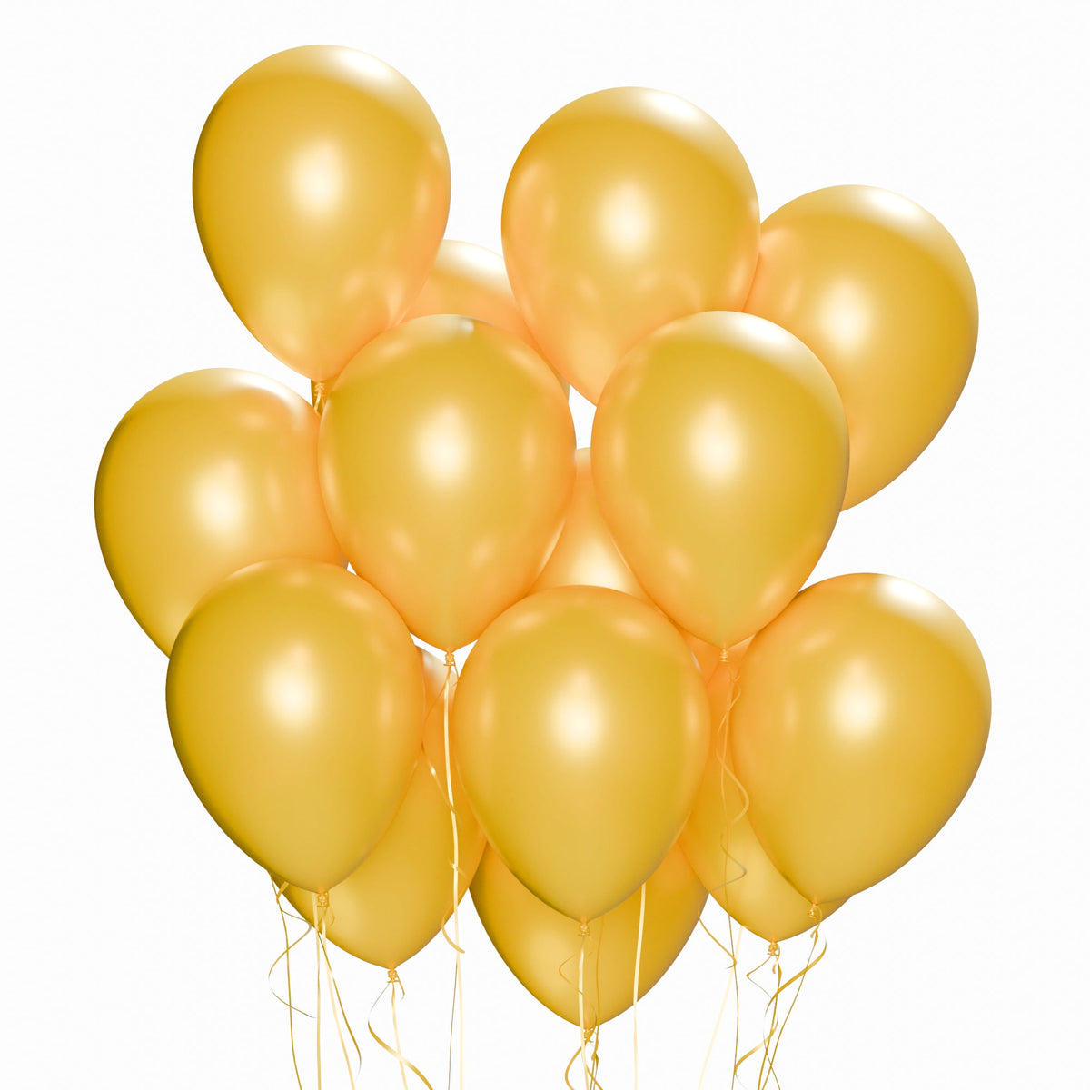 WIDE OCEAN INTERNATIONAL TRADE BEIJING CO., LTD Balloons Gold Latex Balloon 12 Inches, Pearl Collection, 72 Count 810064198311