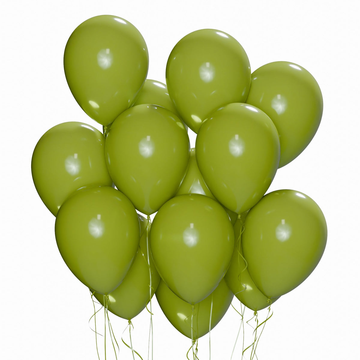 WIDE OCEAN INTERNATIONAL TRADE BEIJING CO., LTD Balloons Olive Green Latex Balloons, 12 Inches, 15 Count 810077659656