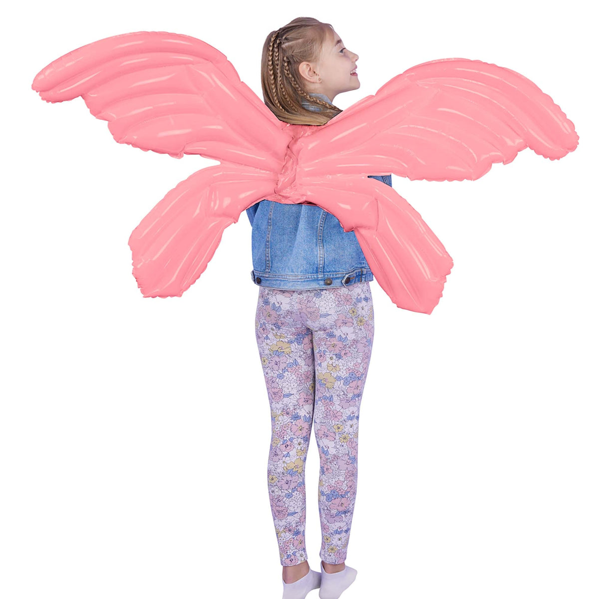 WIDE OCEAN INTERNATIONAL TRADE BEIJING CO., LTD Costume Accessories Pink Macaroon Butterfly Balloon Wings, 1 Count 810077659410