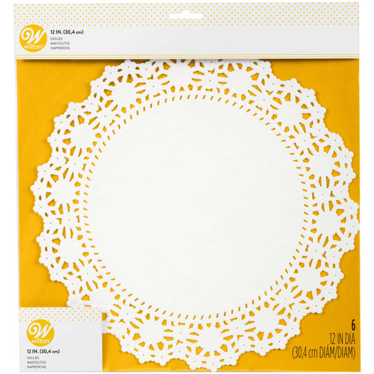 WILTON INDUSTRIES Cake Supplies Large White Greaseproof Doilies, 12 Inches, 16 Count 070896092120