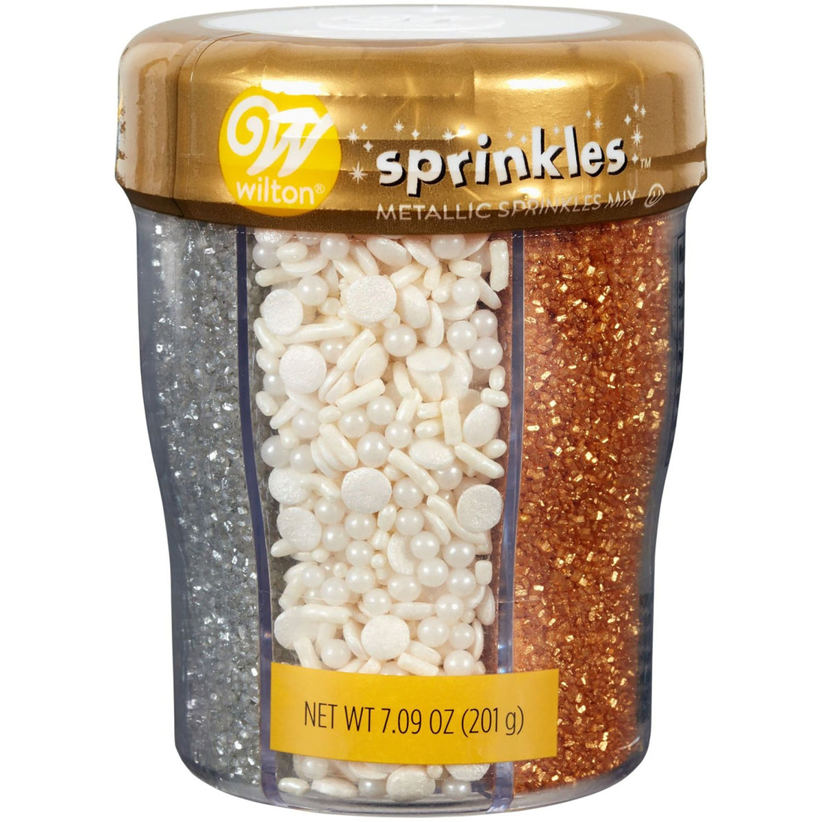 WILTON INDUSTRIES Cake Supplies Metallic Sprinkles 6 Cell, 7,09 Oz, 1 Count 020591007585