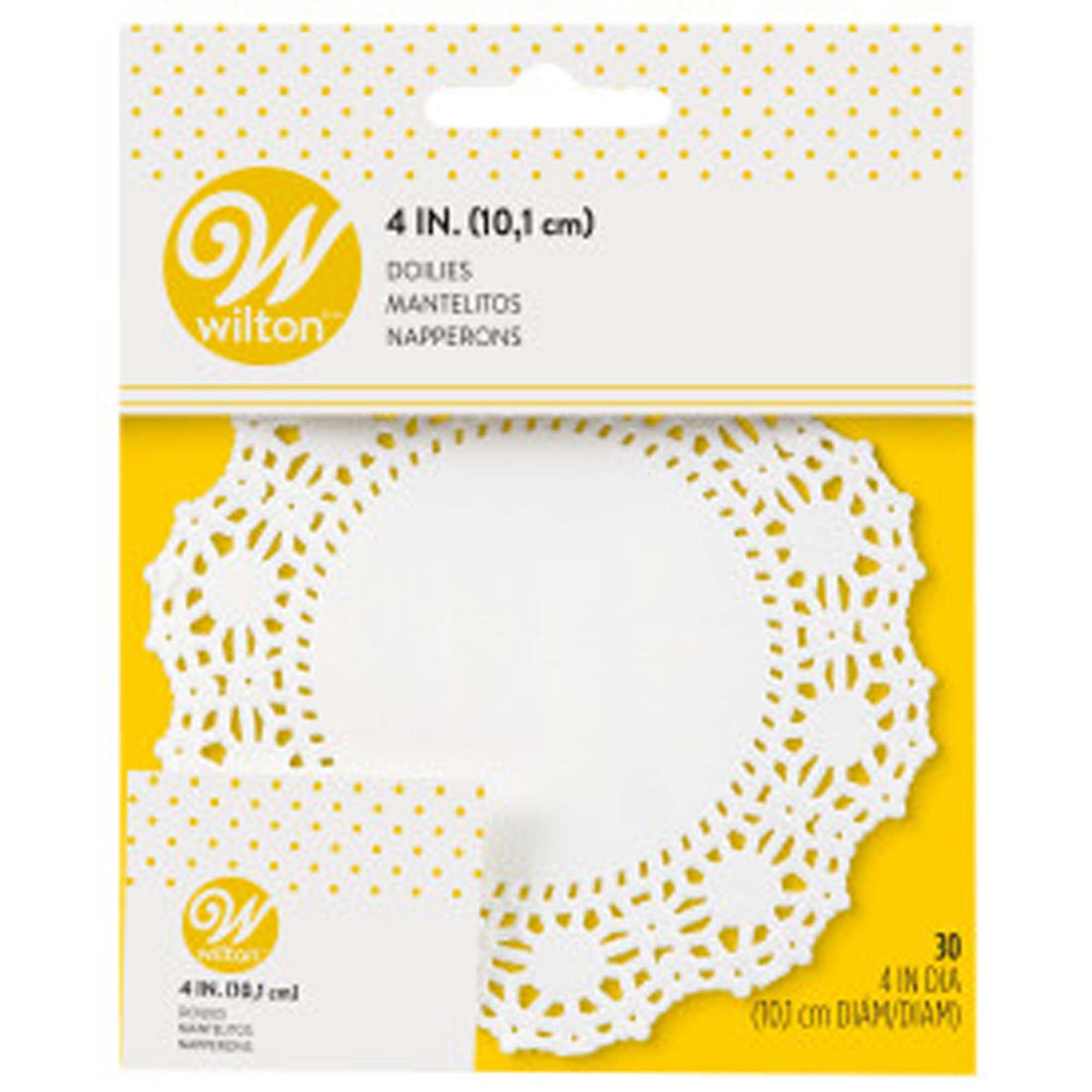 WILTON INDUSTRIES Cake Supplies White Greasproof Doilies, 4 Inches, 30 Count