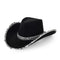 YIWU EVERGROWING CAP LIMITED Costume Accessories Glam Cowgirl Hat for Adults, Black and Silver 810120716695