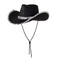 YIWU EVERGROWING CAP LIMITED Costume Accessories Glam Cowgirl Hat for Adults, Black and Silver 810120716695