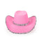 YIWU EVERGROWING CAP LIMITED Costume Accessories Glam Cowgirl Hat for Adults, Pink and Silver 810120716688