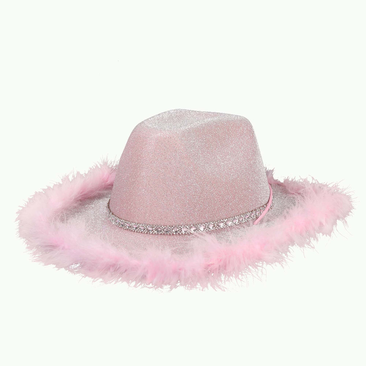 YIWU EVERGROWING CAP LIMITED Costume Accessories Pink Feather Cowgirl Hat for Adults 810120716497