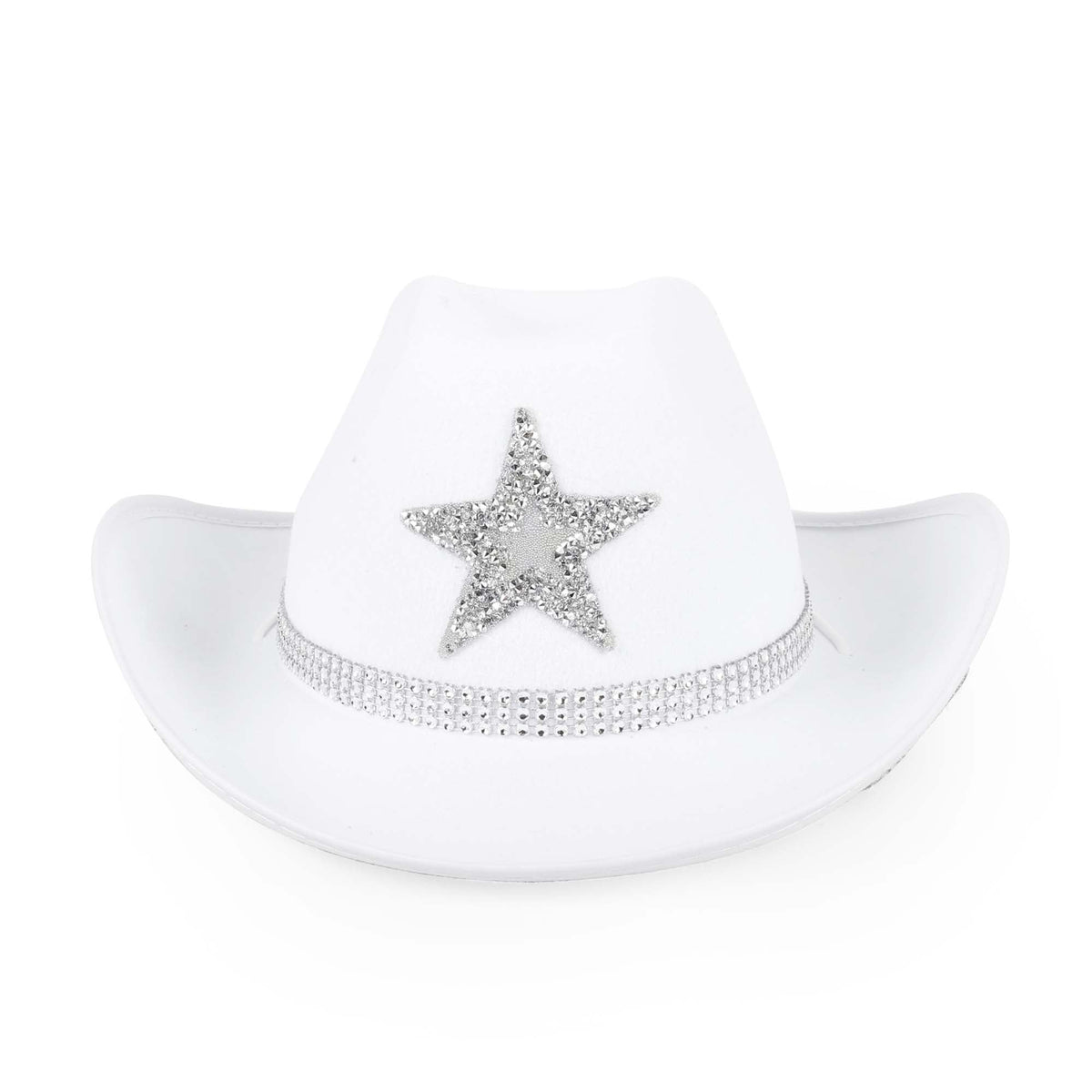 YIWU EVERGROWING CAP LIMITED Costume Accessories White Cowgirl Hat with Stars for Adults 810120716534